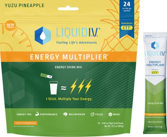 Liquid IV Energy Multiplier Yuzu Pineapple 24/.56oz